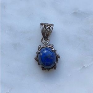 Sterling Silver .925 Pendant Blue Spiritual Stone